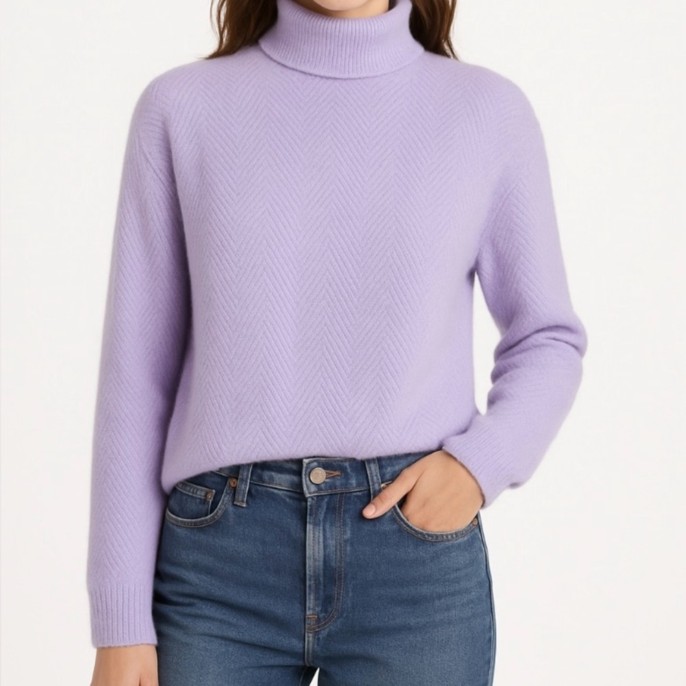 Lavender Turtleneck‎ Cozy Sweater Sz XL Love Ellie Fall Winter Wear